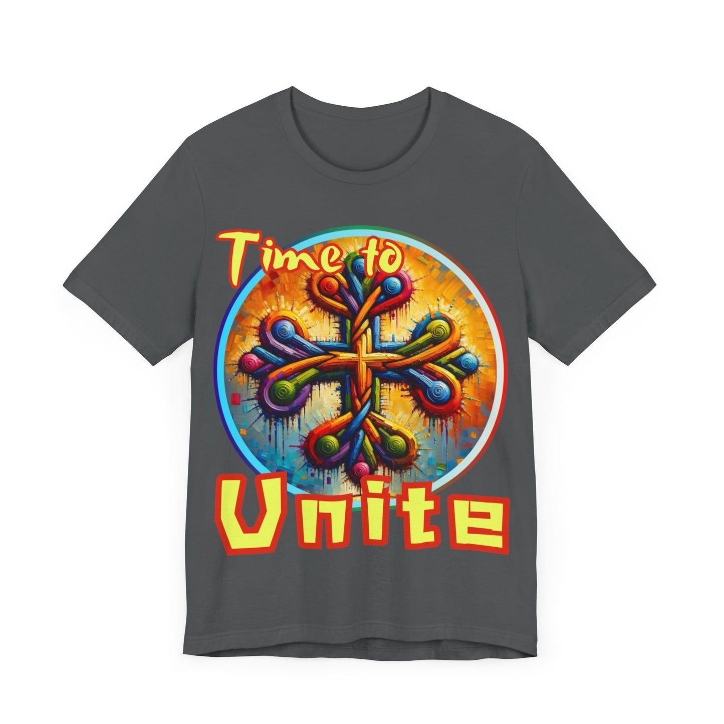 Unisex Jersey Short Sleeve Tee, "Time to Unite" Self-Awareness, Unity, Inclusion, Anti-Racism, One Love, Inclusion, DEI, Diversity