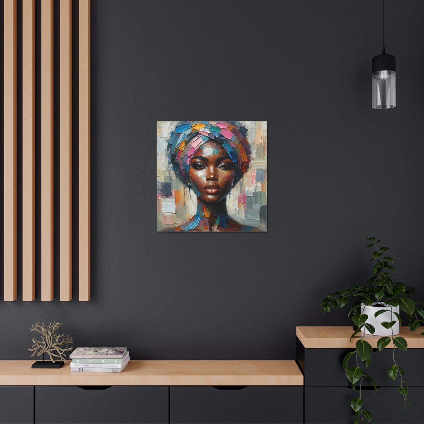 Art Print of Afro-Caribbean Woman, Oil Finish, West Indian Ethnicity, Cultural, Heritage, Art, Black Woman, Canvas Gallery Wraps