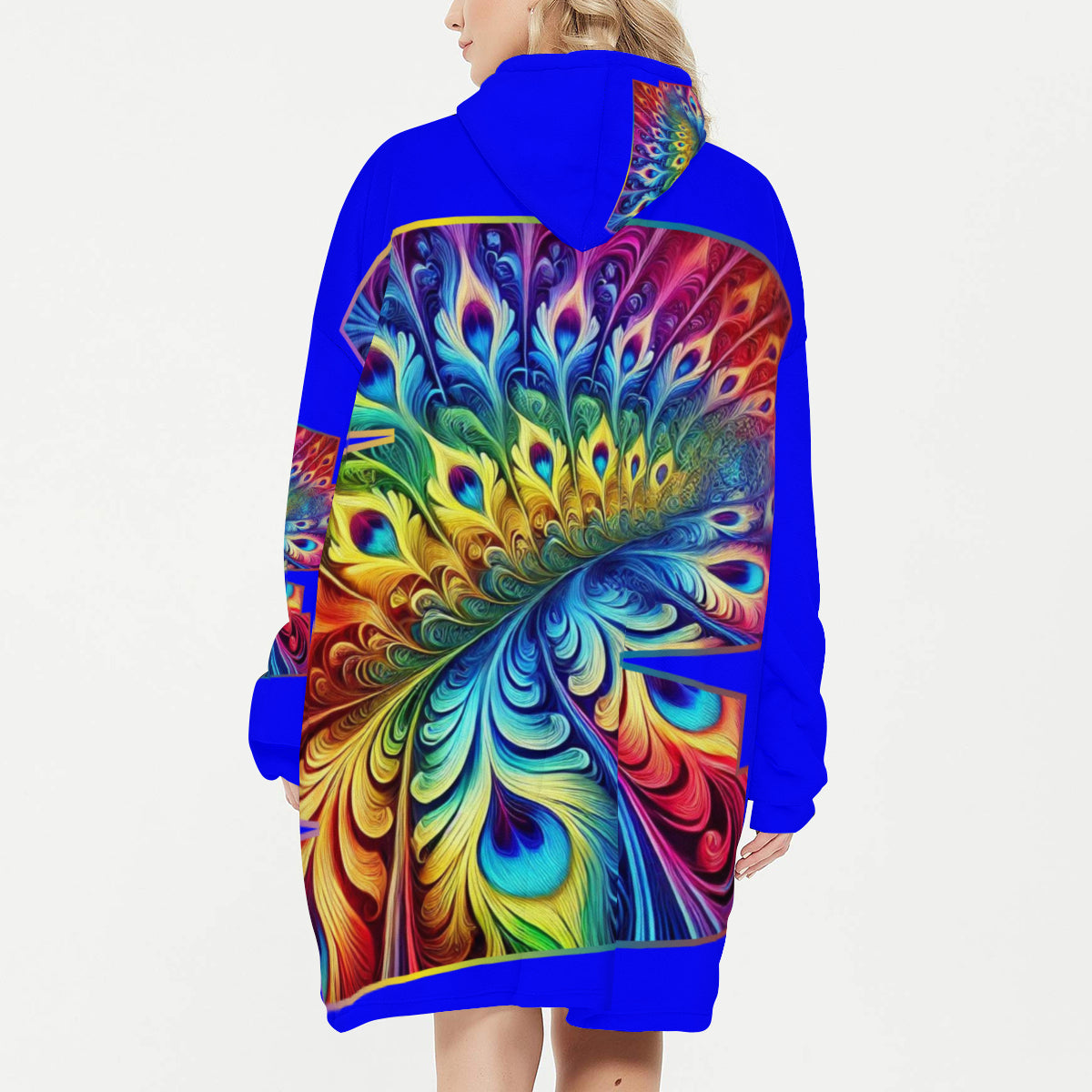 Flannel Sleeper Blanket Hoodie | "Abstract Print"