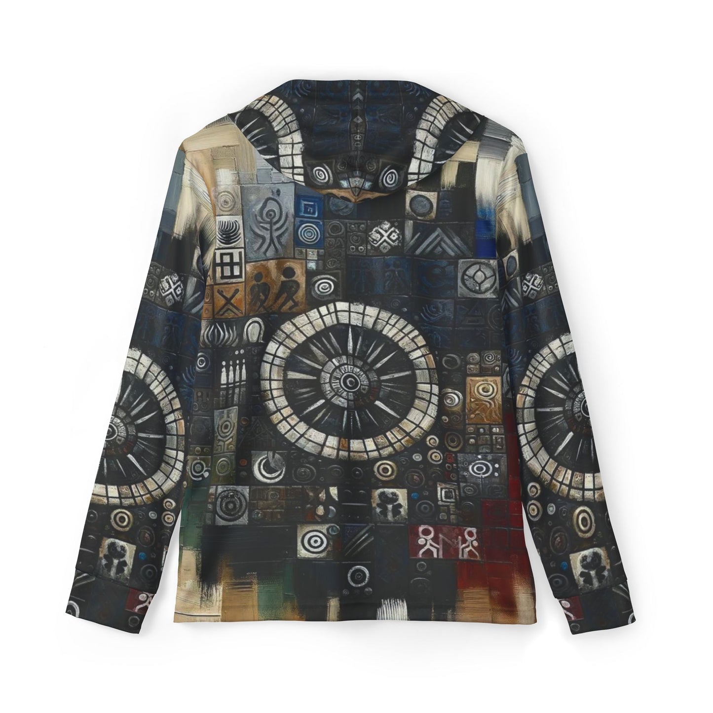 Men's Sports Warmup Hoodie (AOP), African Abstract Print