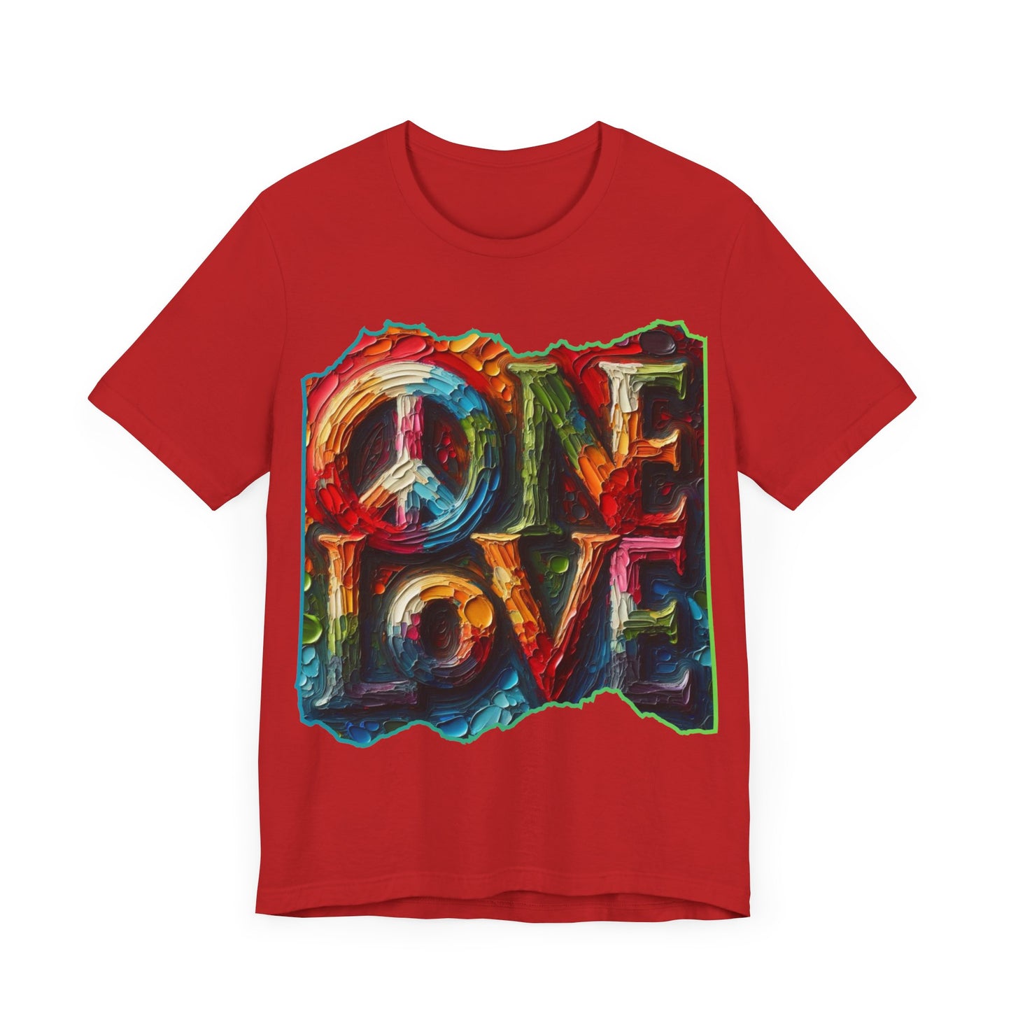 Unisex Jersey Short Sleeve Tee, "One Love" Imposter Syndrome, Mental Wellness, Stress Relief, Self-Awareness, Unity, Inclusion, Anti-Racism, One Love, Inclusion, DEI, Diversity