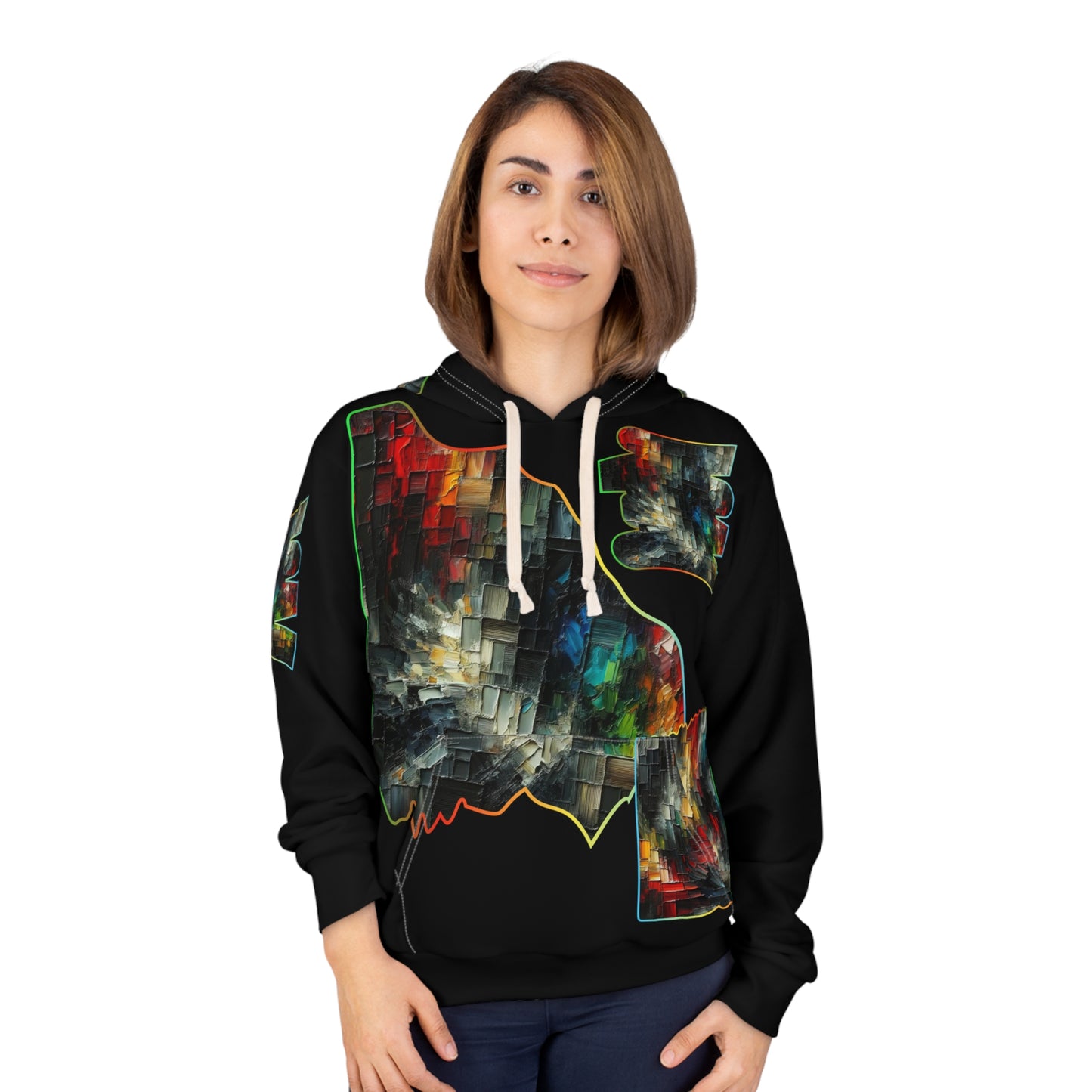 Unisex Pullover Hoodie (AOP) "Abstract Prints"