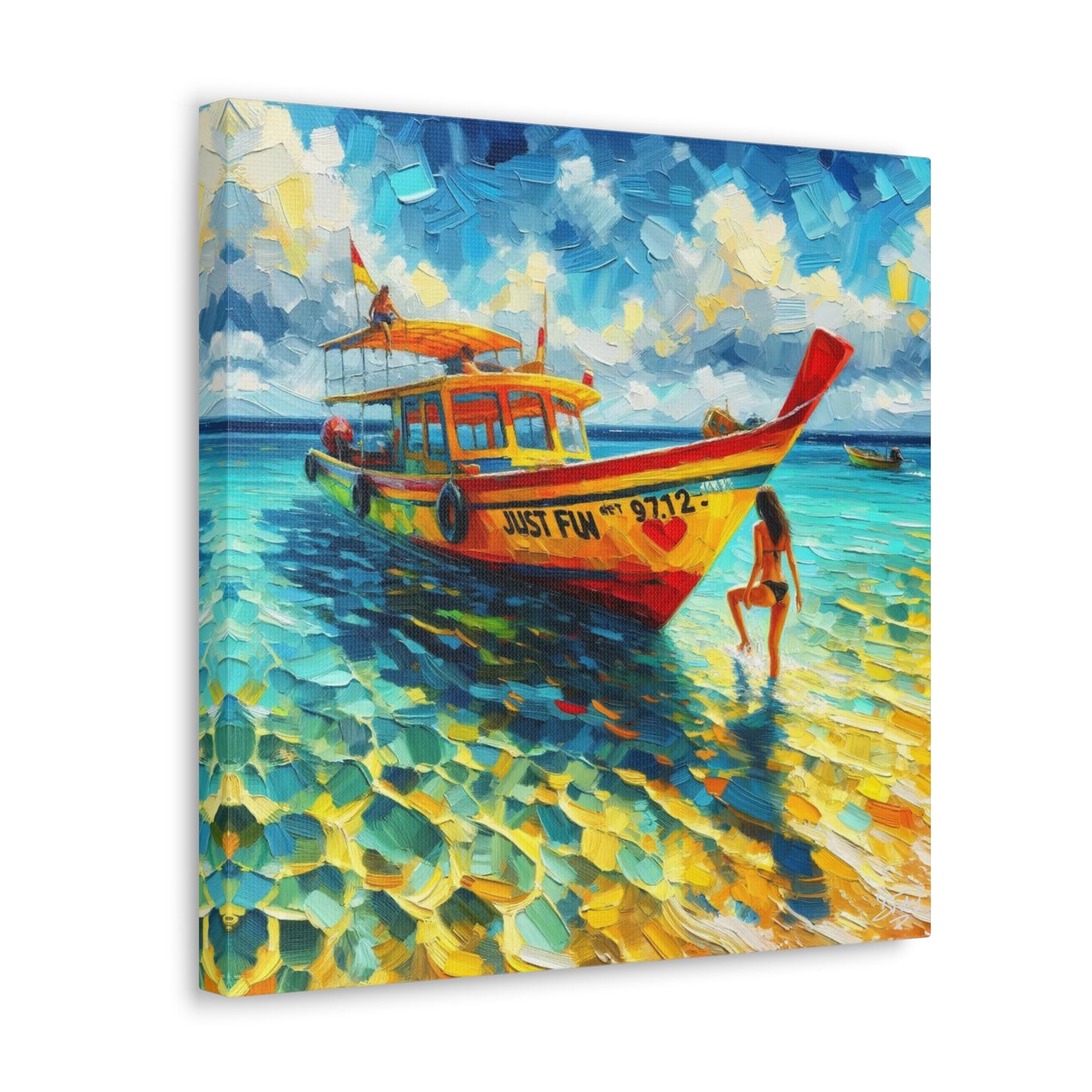 Art Print of Nylon Pool, Tobago, Oil Painting, West Indian Art, Canvas Gallery Wraps