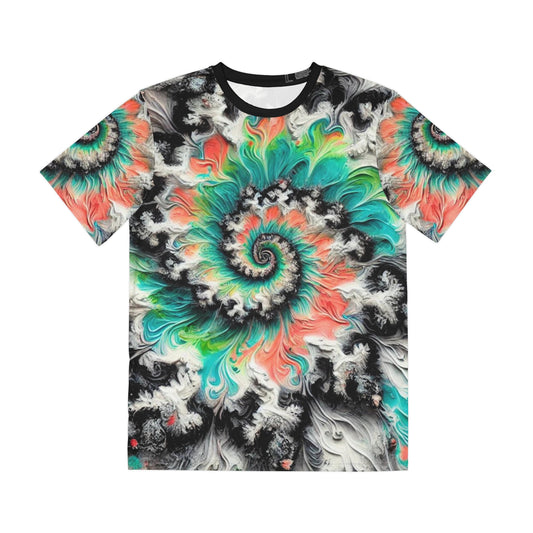 Men's Brushed Polyester Short Sleeve Tee (AOP), Tie-Dye Pattern