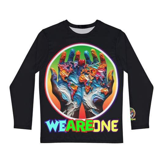 Men's Brushed Polyester Long Sleeve Shirt (AOP) "We Are One"