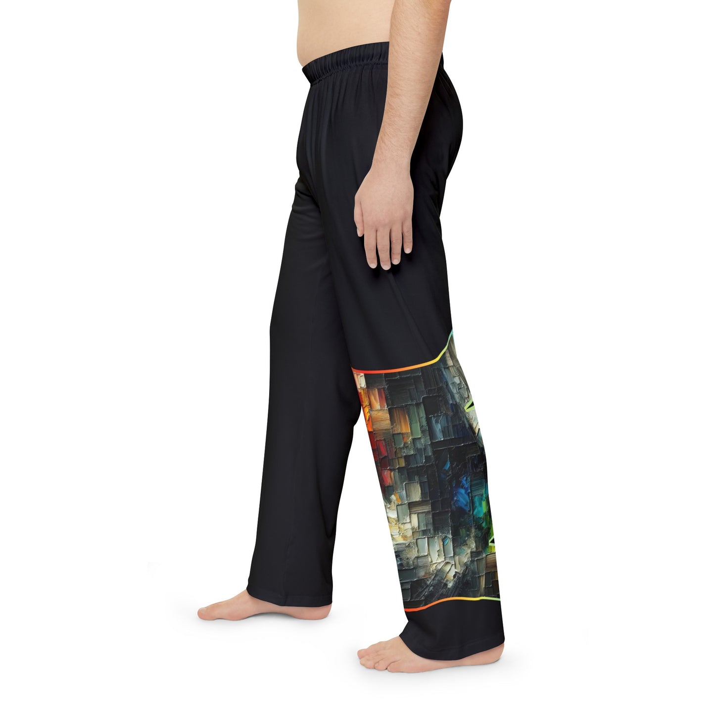 Men's Brushed Polyester Lounge Pants (AOP) "Abstract Print"