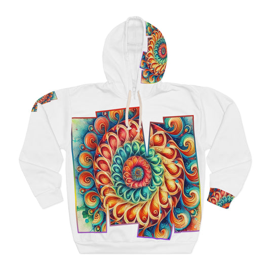 Unisex Pullover Hoodie (AOP) "Abstract Caribbean Print"