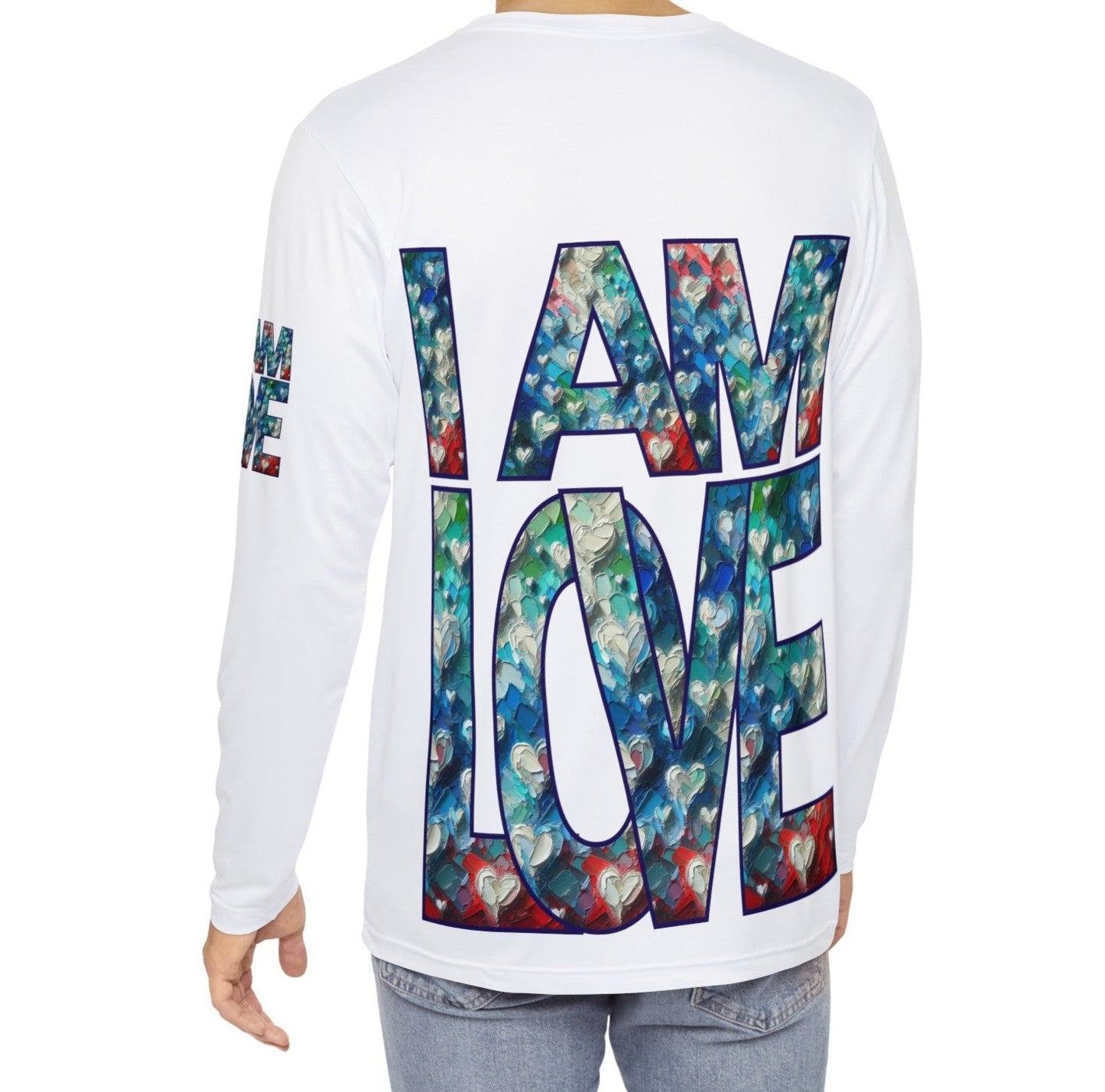 Men's Long Sleeve Shirt (AOP) "I Am Love"