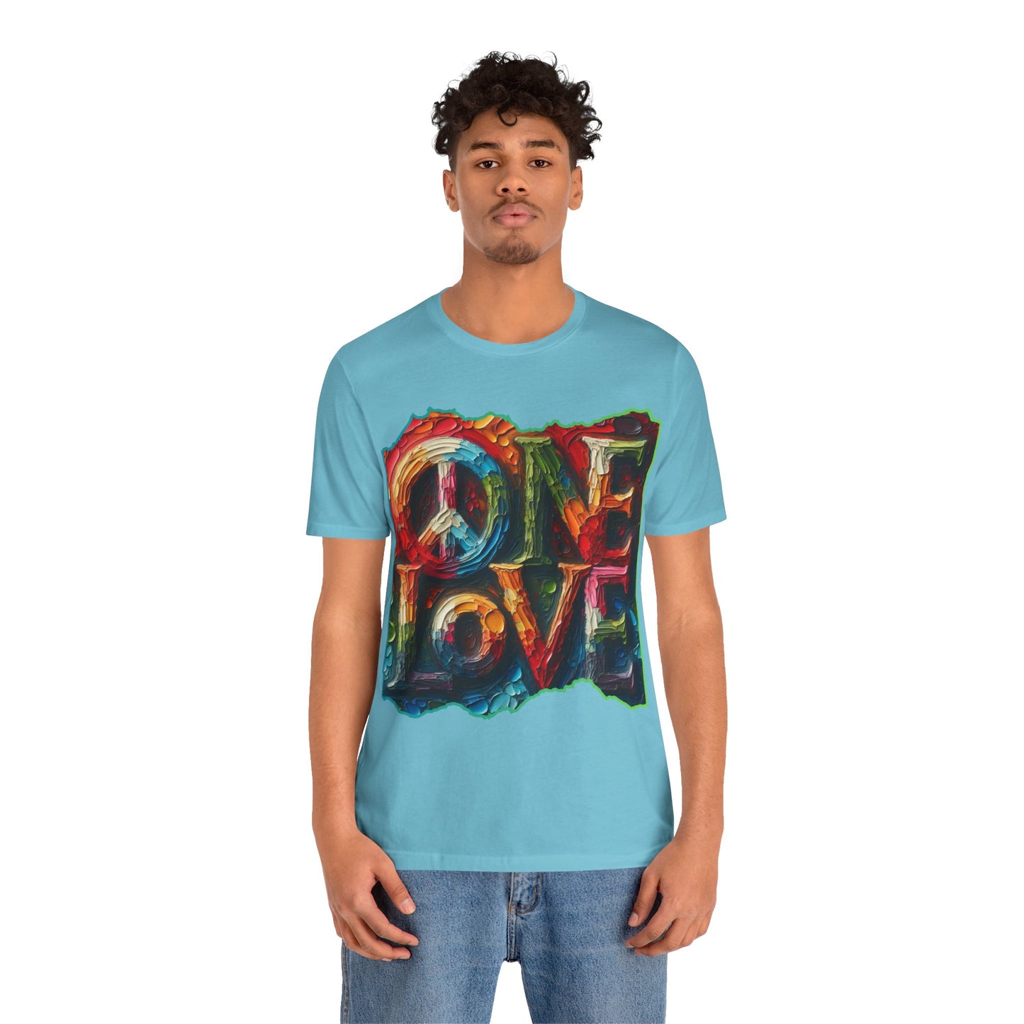 Unisex Jersey Short Sleeve Tee, "One Love" Imposter Syndrome, Mental Wellness, Stress Relief, Self-Awareness, Unity, Inclusion, Anti-Racism, One Love, Inclusion, DEI, Diversity