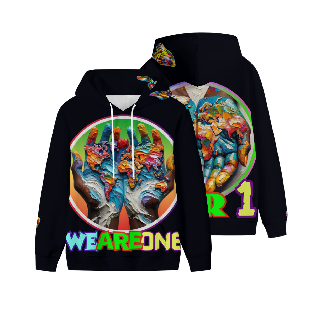 Men’s Plush Fleece Lined Hoodie "We Are One"