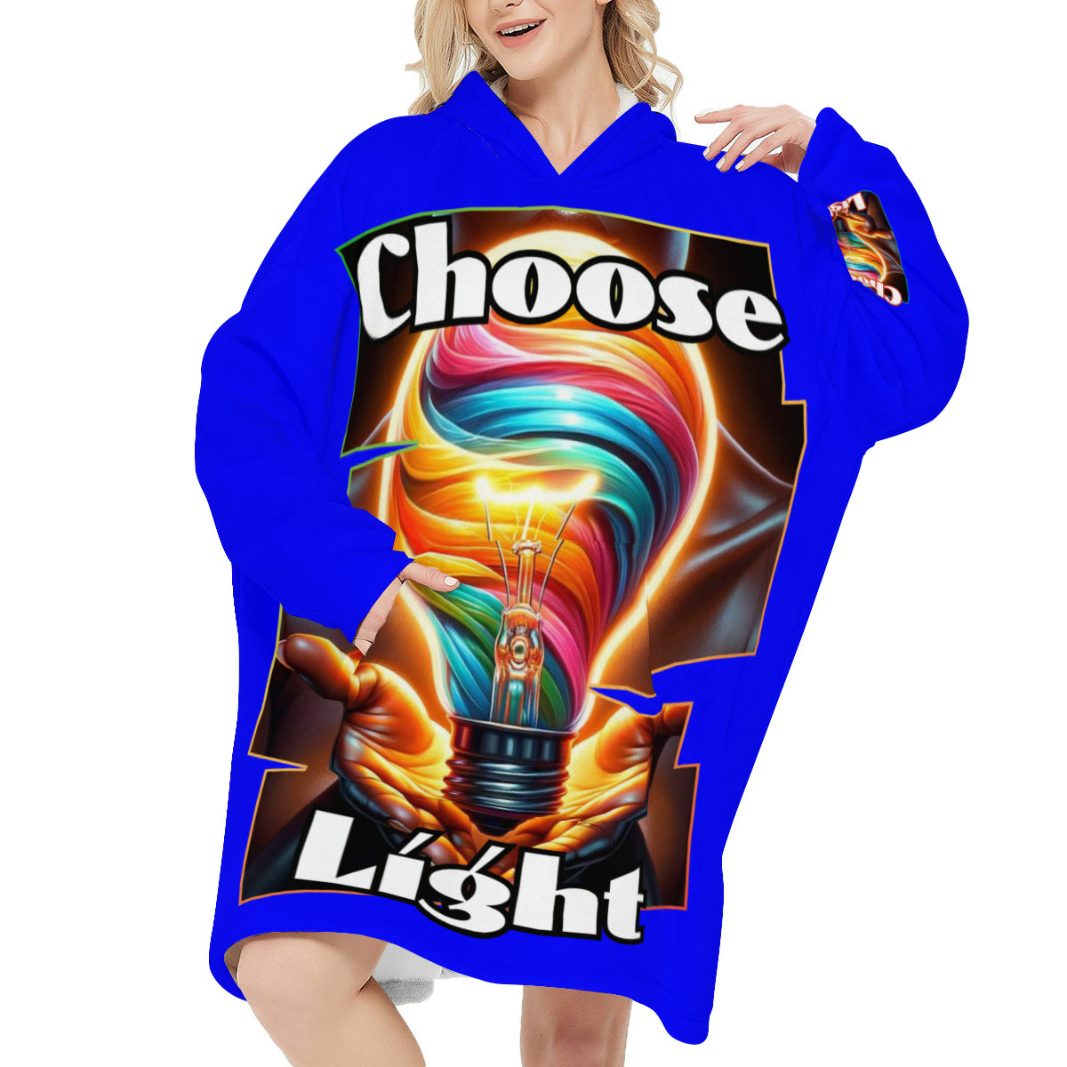 Flannel Sleeper Blanket Hoodie | "Choose Light"