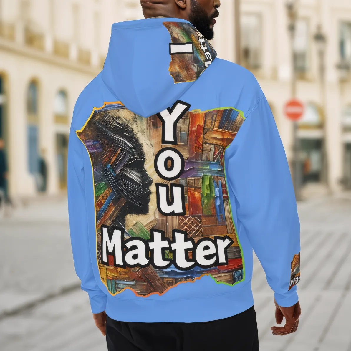 Men’s Plush Fleece Lined Hoodie "I Matter, You Matter"