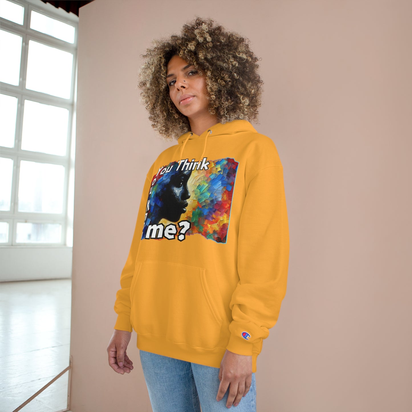 Champion Hoodie "You Think You Know Me" Inclusion, Anti-Racism, Racial Justice, One Love, Unity, Diversity, Immigrant Outsiders, Caribbean Culture, FashionWithPurpose, ConsciousClothing, Cultural Identity, Black Inspiration Empowerment