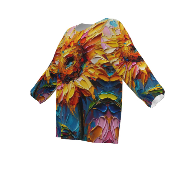 Long-Sleeve Chiffon Blouse "All Over Summer Prints"