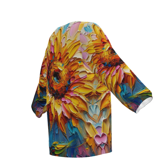 Long-Sleeve Chiffon Blouse "All Over Summer Prints"