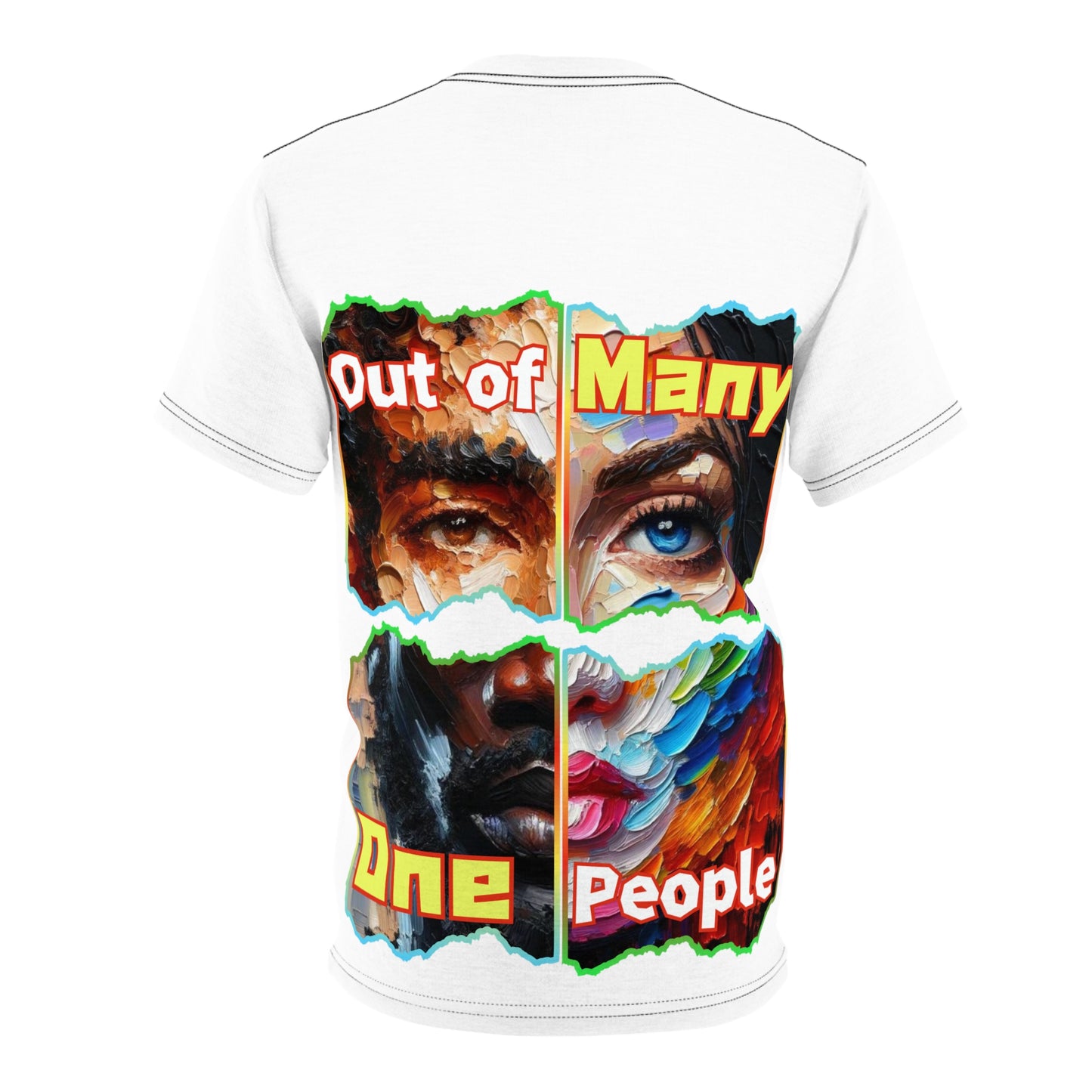 Unisex Cut & Sew Tee (AOP), "Out of Many One People"