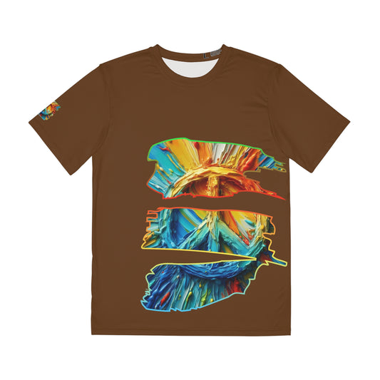 Men's Brushed Polyester Short Sleeve Tee (AOP), "PEACE"