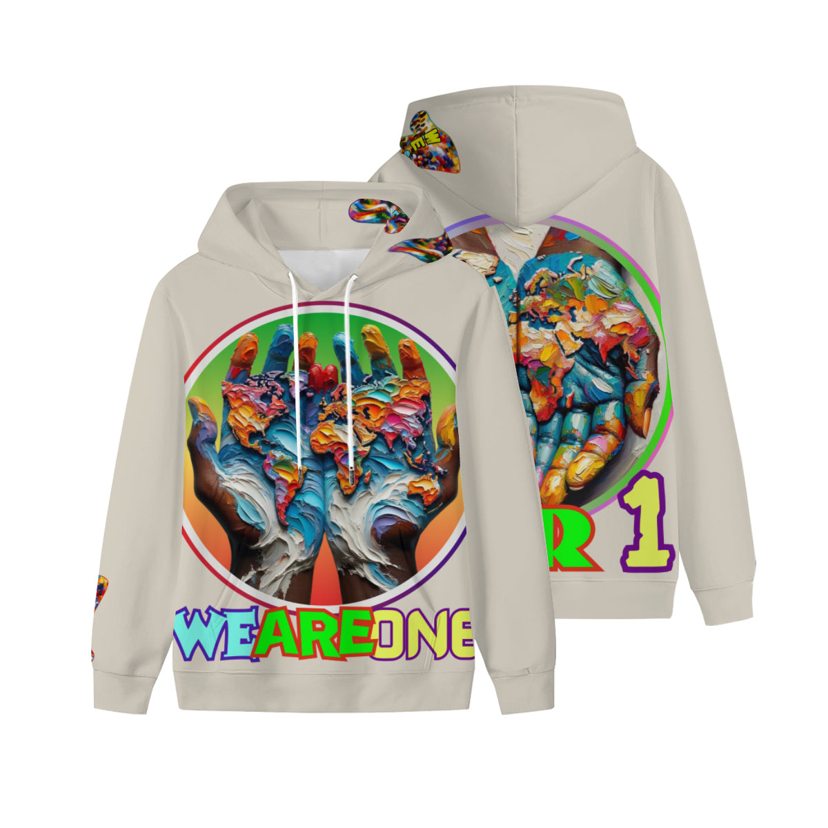 Men’s Plush Fleece Lined Hoodie "We Are One"