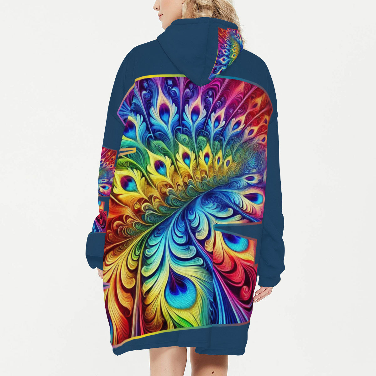 Flannel Sleeper Blanket Hoodie | "Abstract Print"