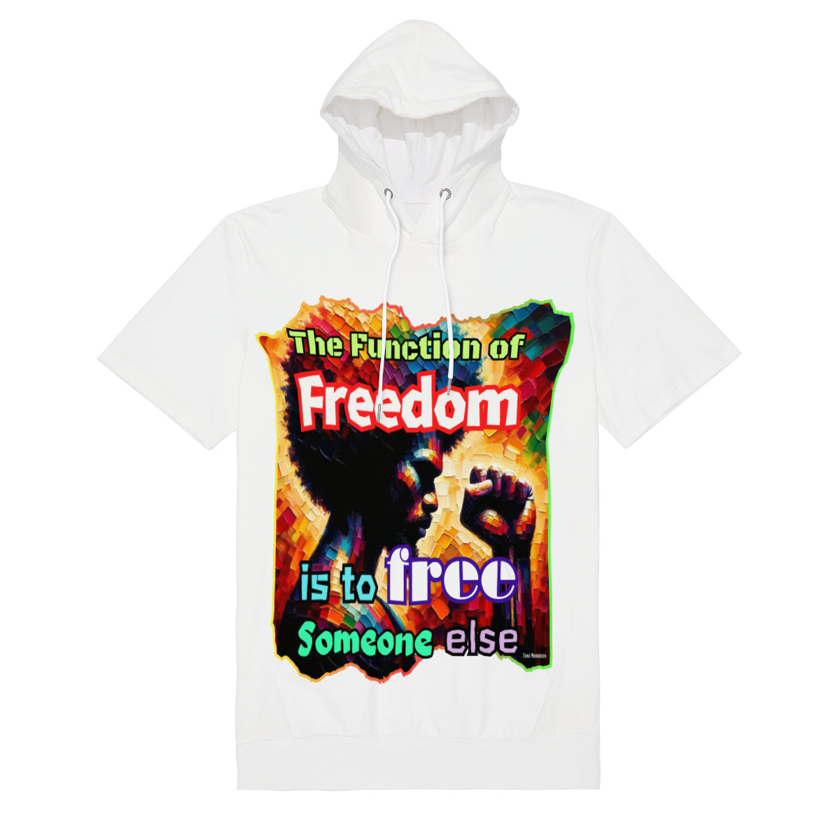 Men’s Cotton Hooded T-Shirt "The Function Of Freedom"