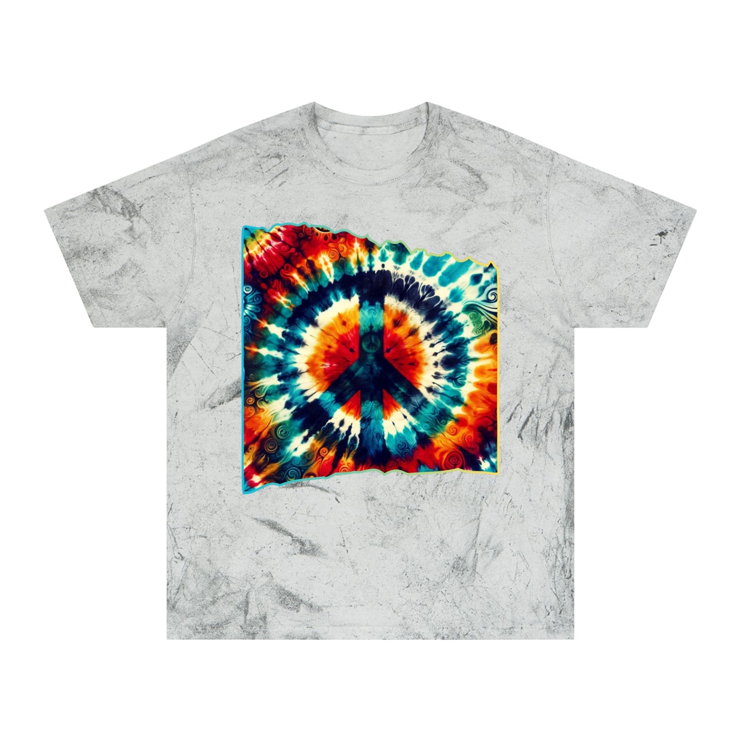 Unisex Color Blast T-Shirt "Peace" One World, Self-Love, Anti-Racism, One Love, Unity, Inclusion, Diversity, Immigrant Outsiders, Cultural Identity, Black Excellence Empowerment Inspiration, FashionWithPurpose, ConsciousClothing