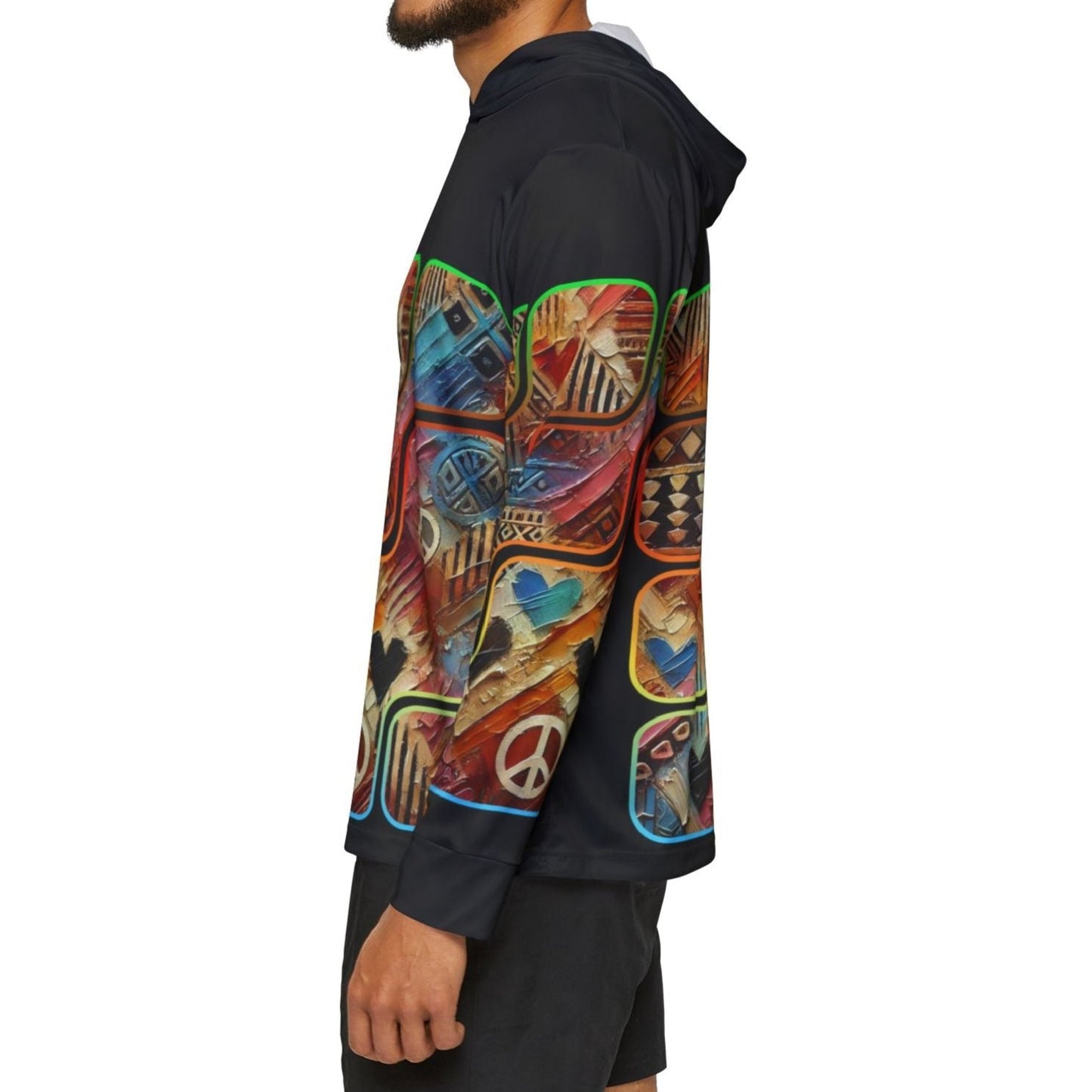 Men's Sports Warmup Hoodie "African Abstract Print"