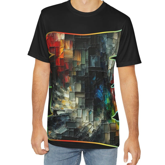 Men's Brushed Polyester Short Sleeve Tee (AOP) "Abstract Prints"