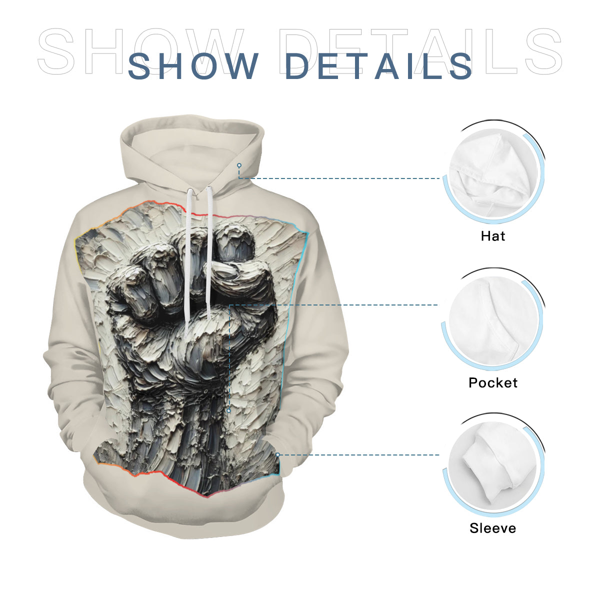 Men's Adult Hoodie Set with Double-Layer Hood "Power"