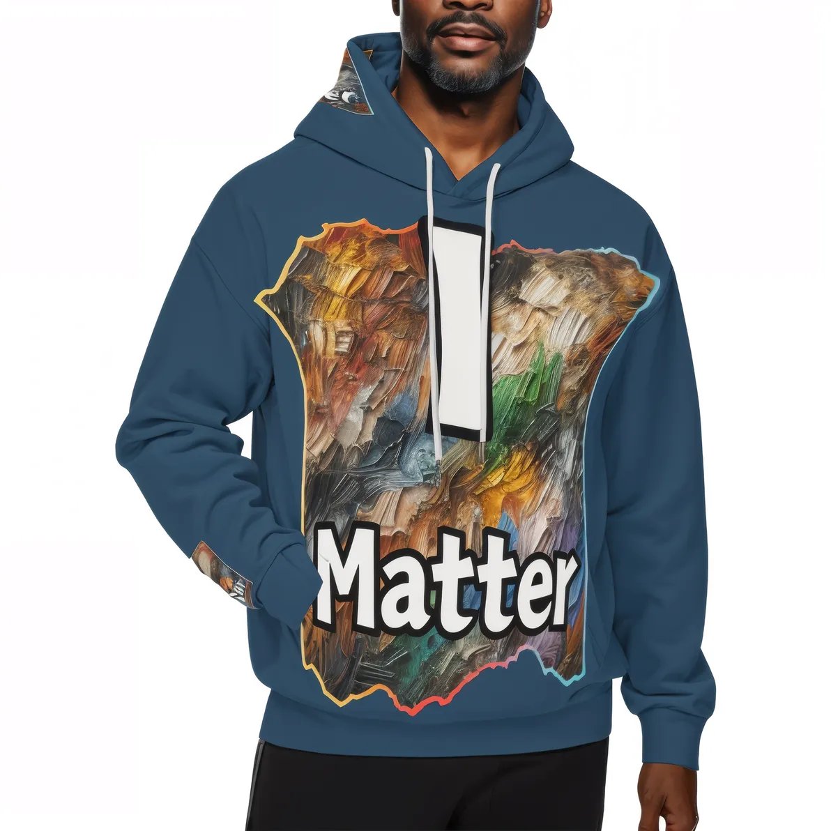 Men’s Plush Fleece Lined Hoodie "I Matter, You Matter"