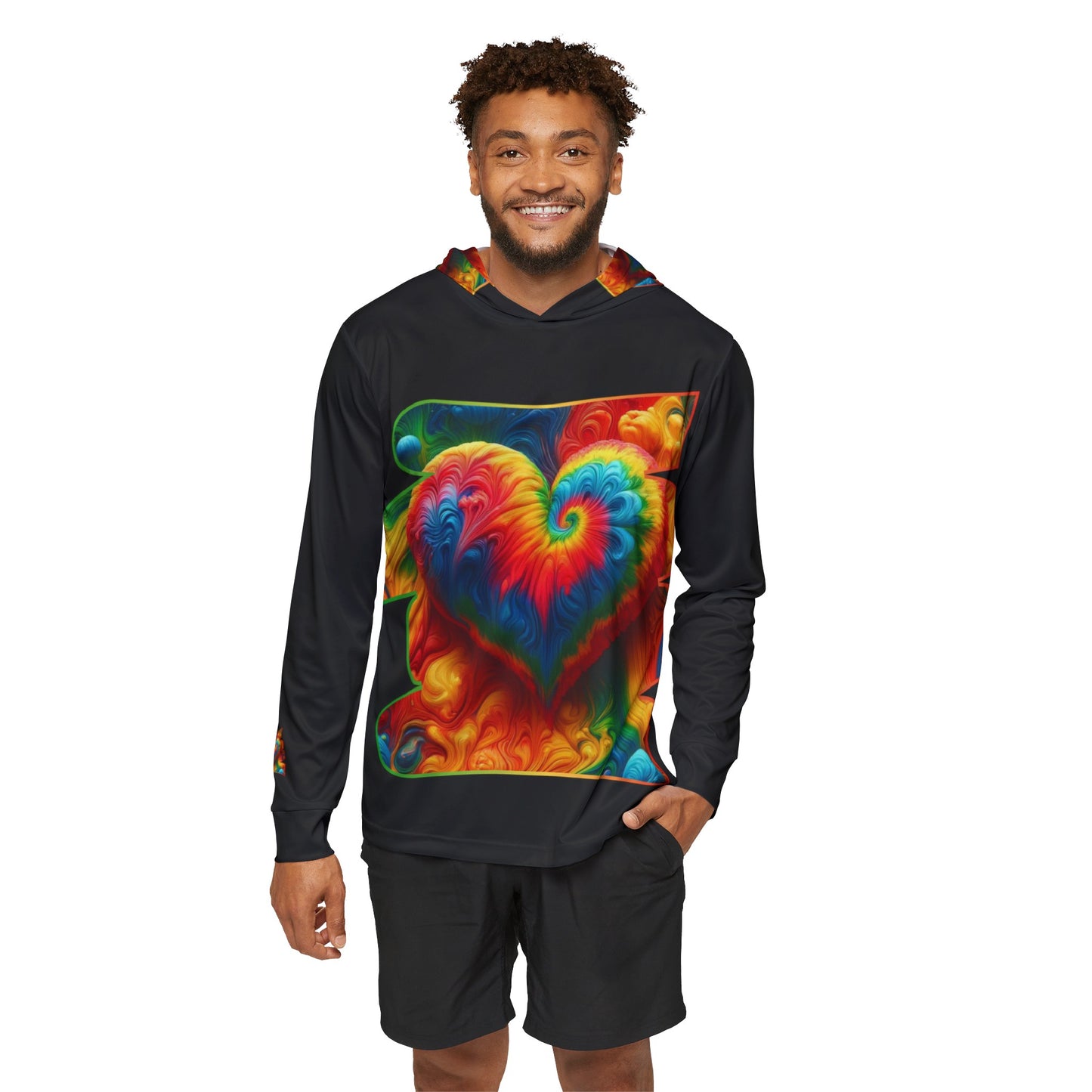 Men's Sports Warmup Hoodie (AOP), "Love"