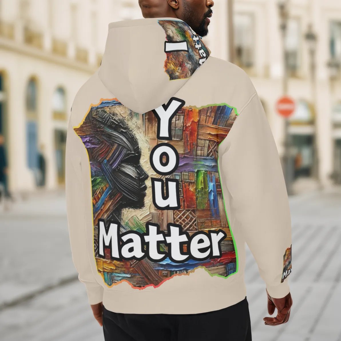 Men’s Plush Fleece Lined Hoodie "I Matter, You Matter"