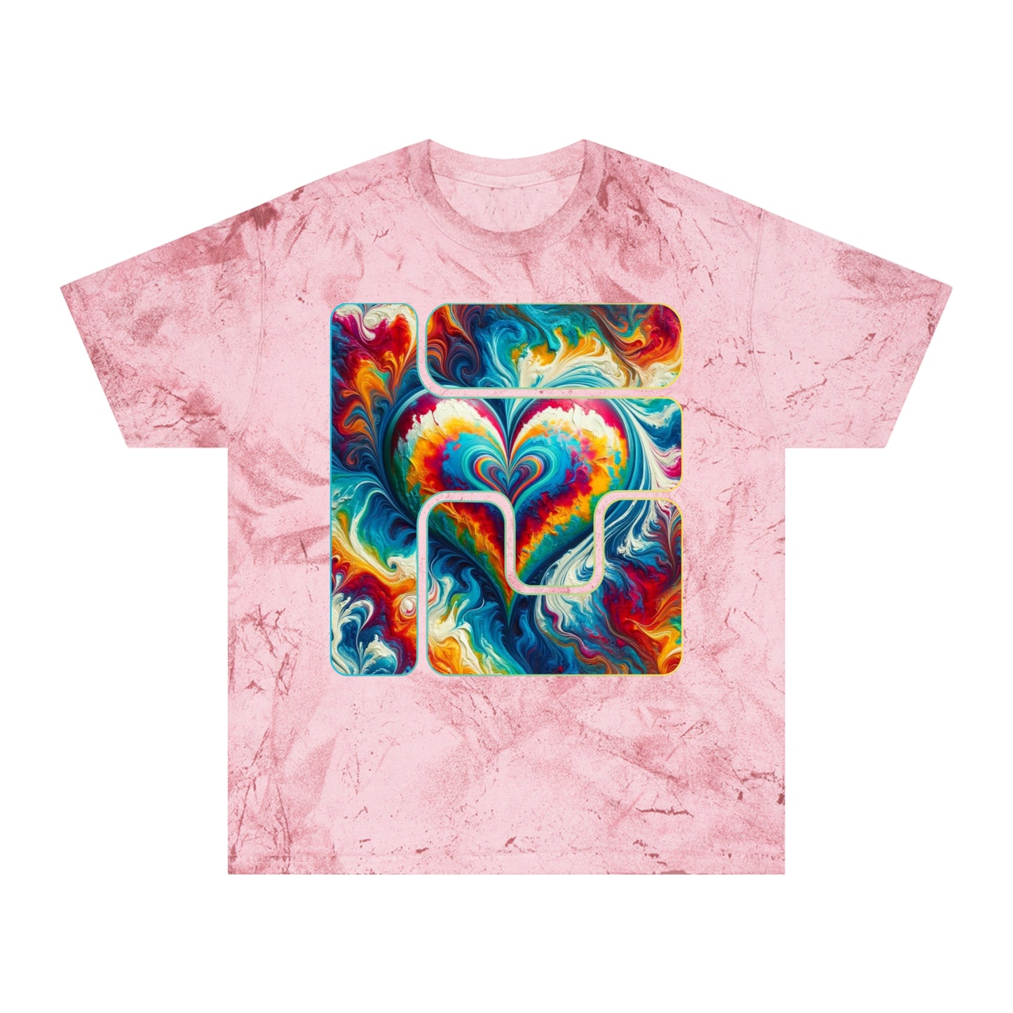 Unisex Color Blast T-Shirt "Love" One World, Self-Love, Anti-Racism, One Love, Unity, Inclusion, Diversity, Immigrant Outsiders, Cultural Identity, Black Excellence Empowerment Inspiration, FashionWithPurpose, ConsciousClothing