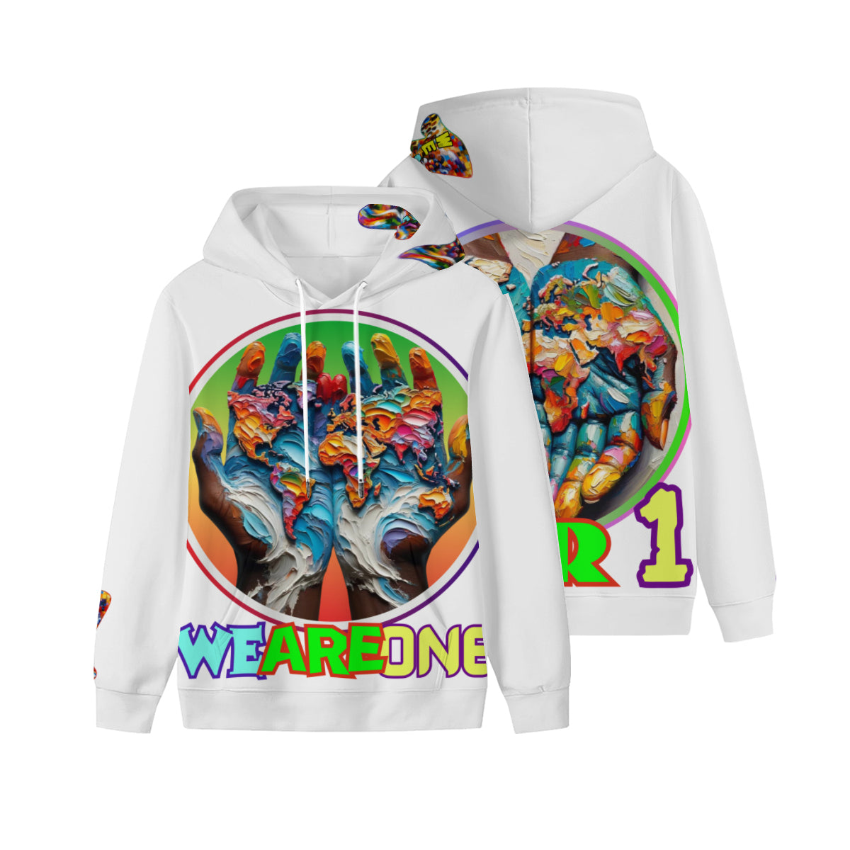 Men’s Plush Fleece Lined Hoodie "We Are One"