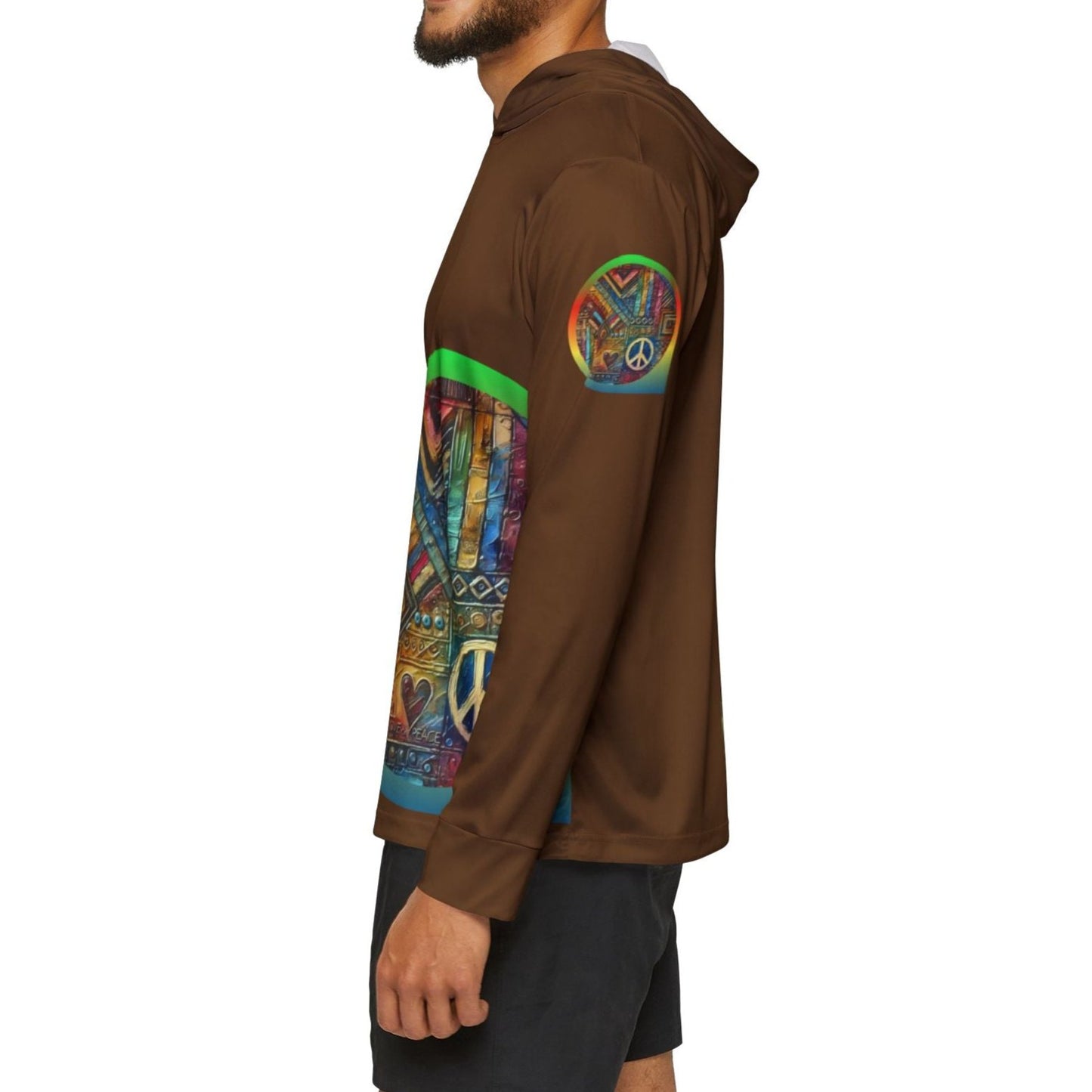 Men's Sports Warmup Hoodie (African Abstract Print)