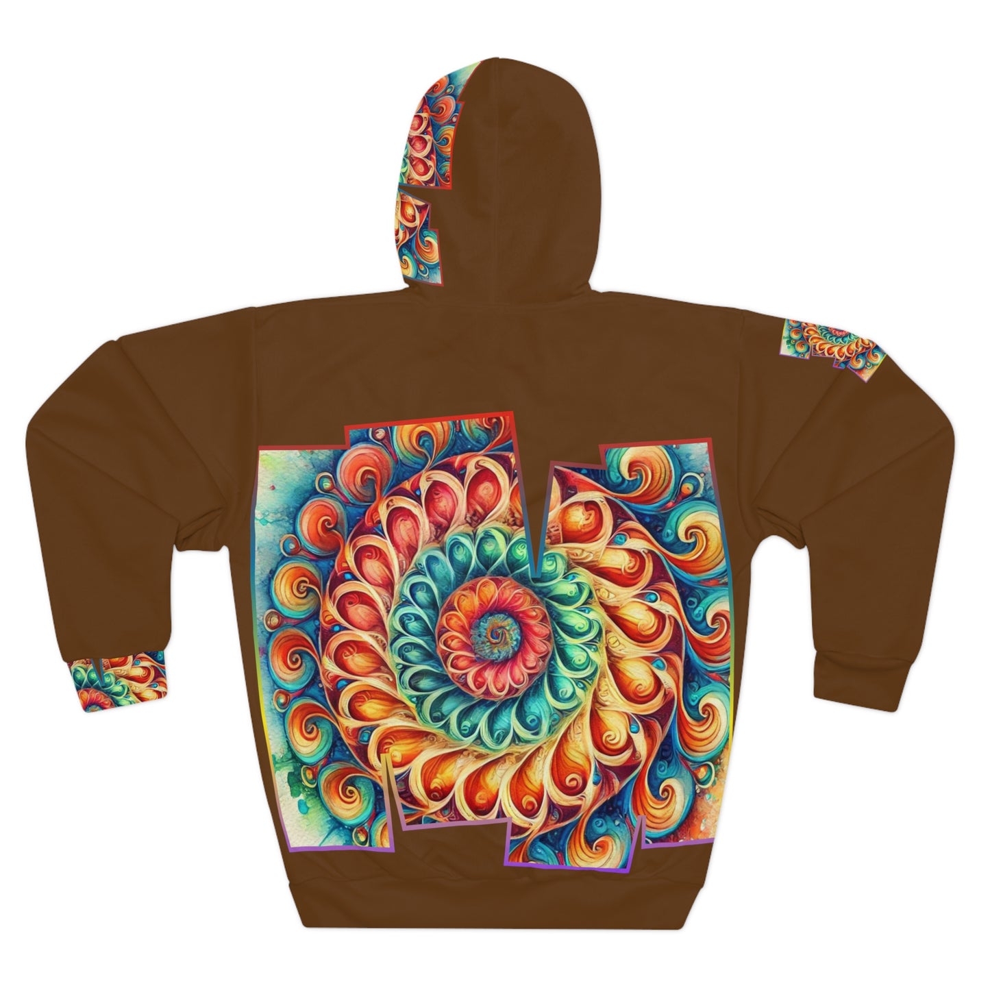 Unisex Pullover Hoodie (AOP) "Abstract Caribbean Print"