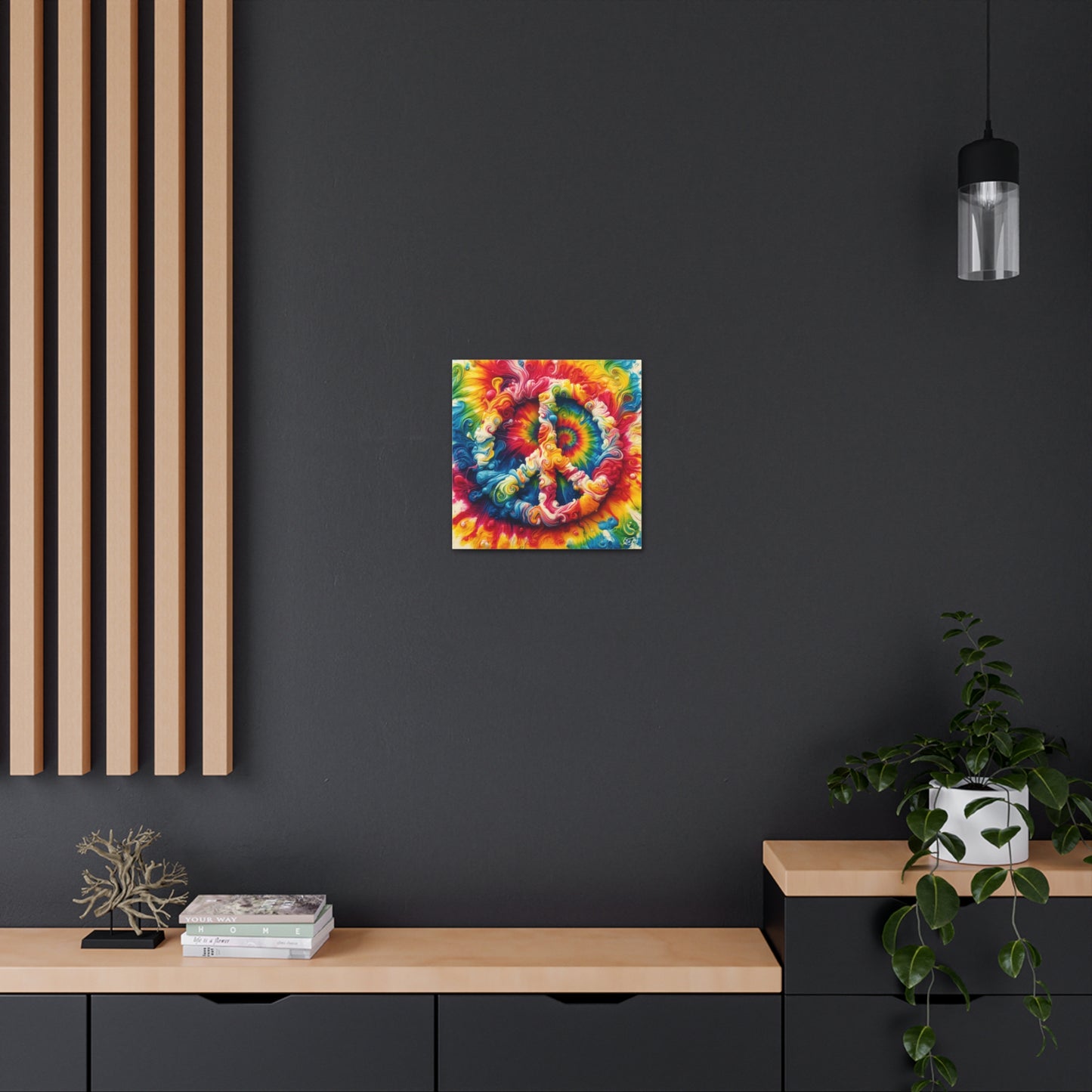 Art Print, "Peace," Oil Finish, Unity, One Love, Semi-Abstract, Canvas Gallery Wrap