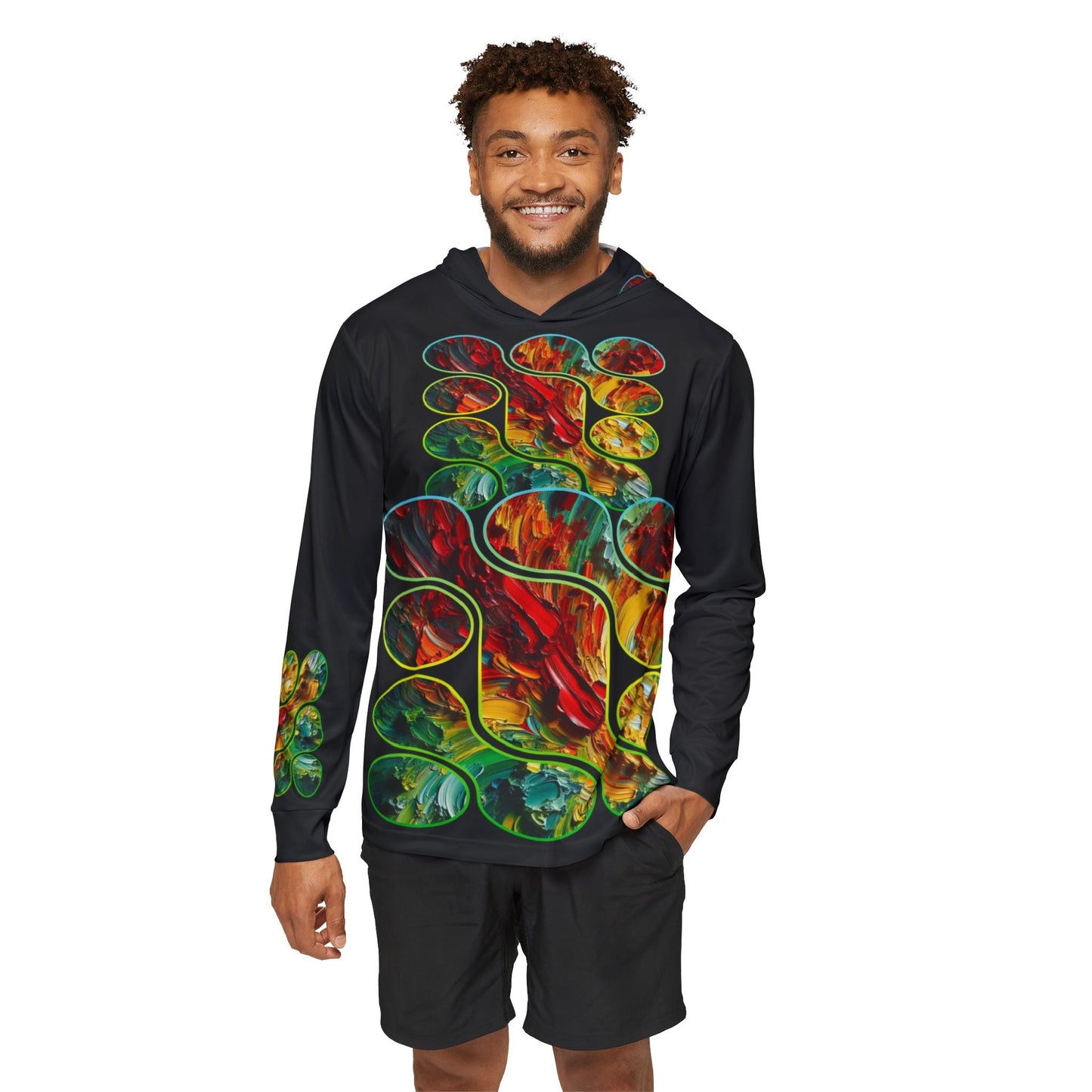 Men's Sports Warmup Hoodie (AOP), Abstract Paint Print