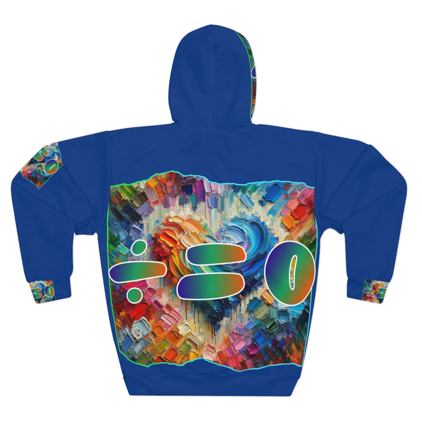 Unisex Pullover Hoodie (AOP) "Divided Equal Zero"