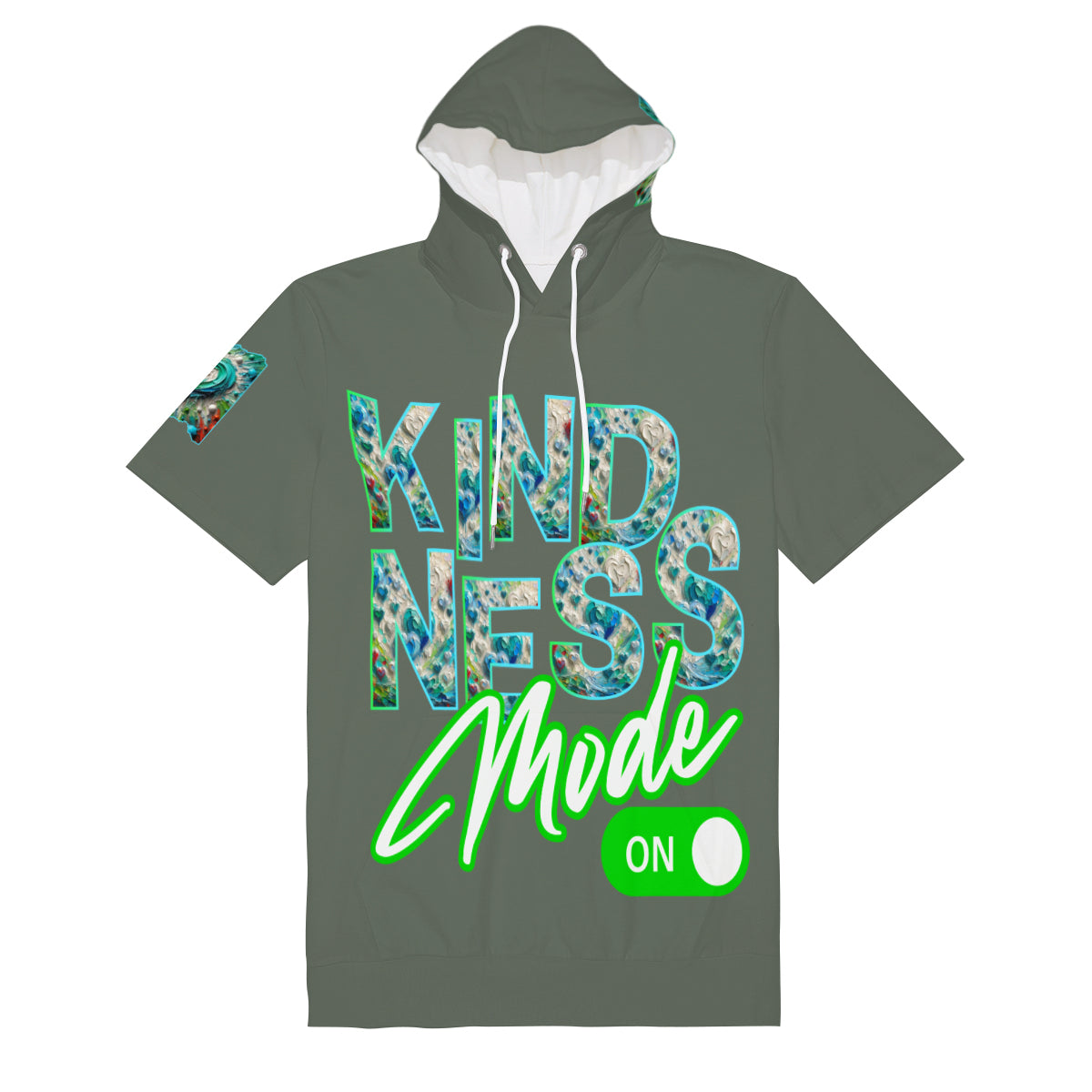 Men’s Cotton Hooded T-Shirt "Kindness Mode: On"