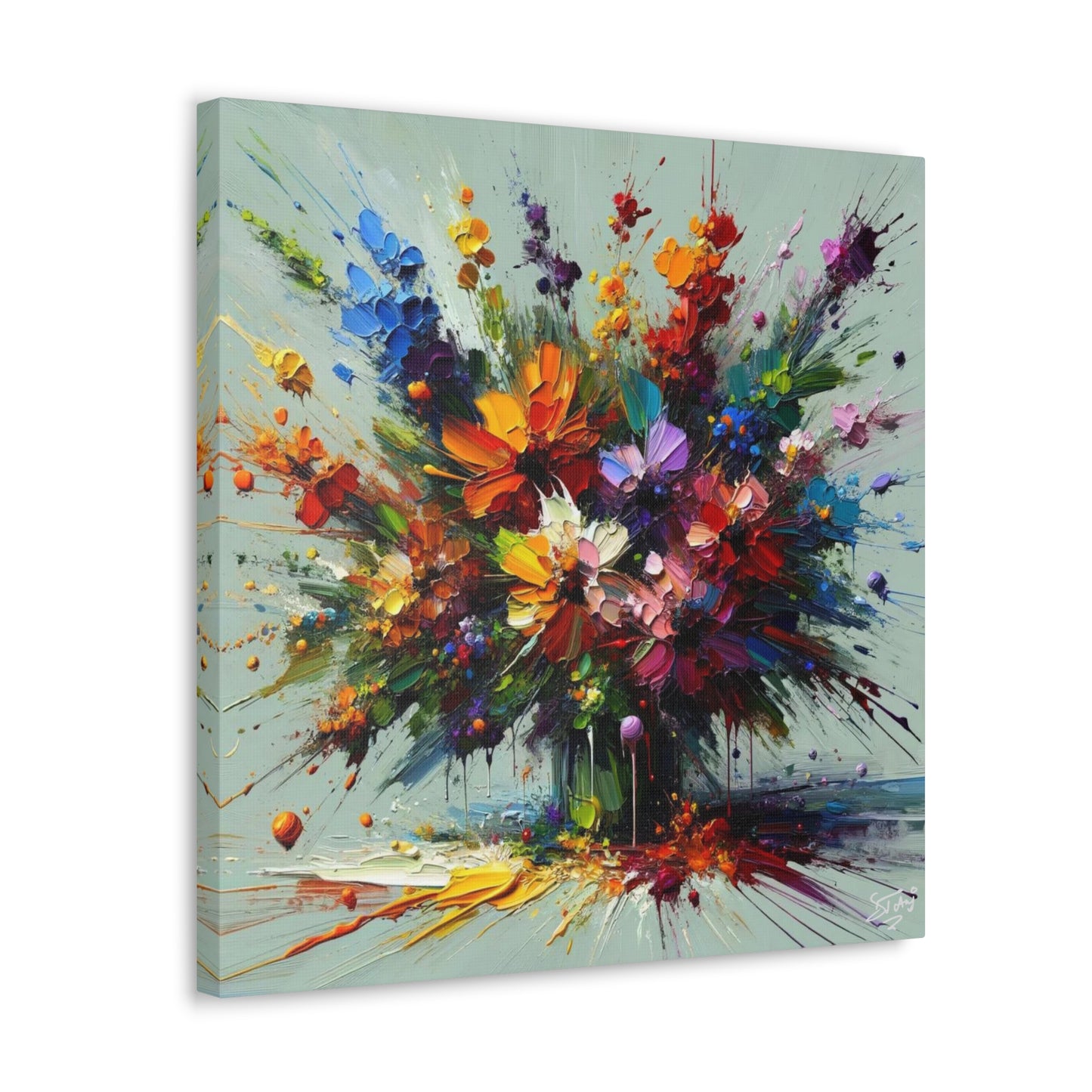 Art Print of Caribbean Bouquet, Oil Finish, West Indian Art, Canvas Gallery Wraps