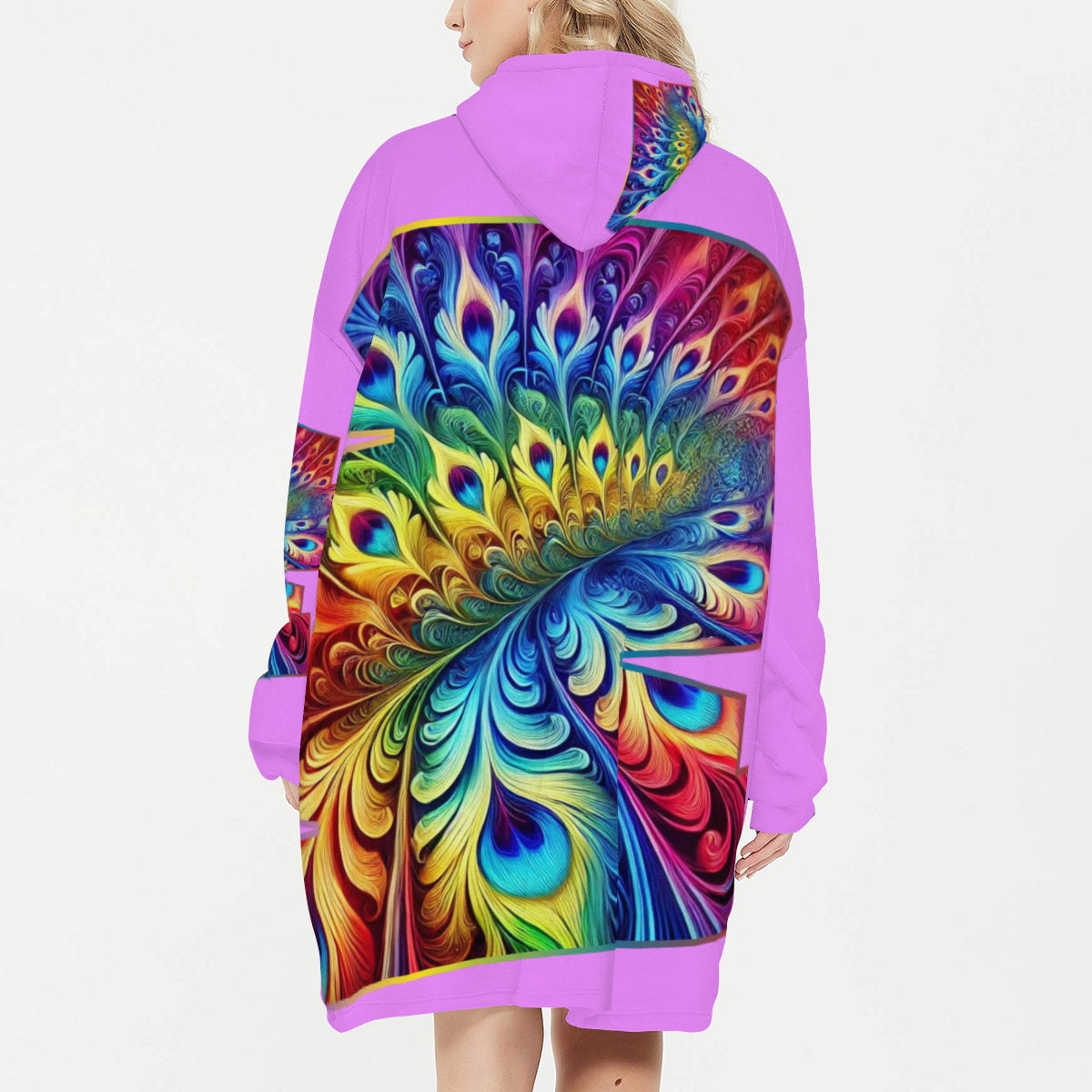 Flannel Sleeper Blanket Hoodie | "Abstract Print"