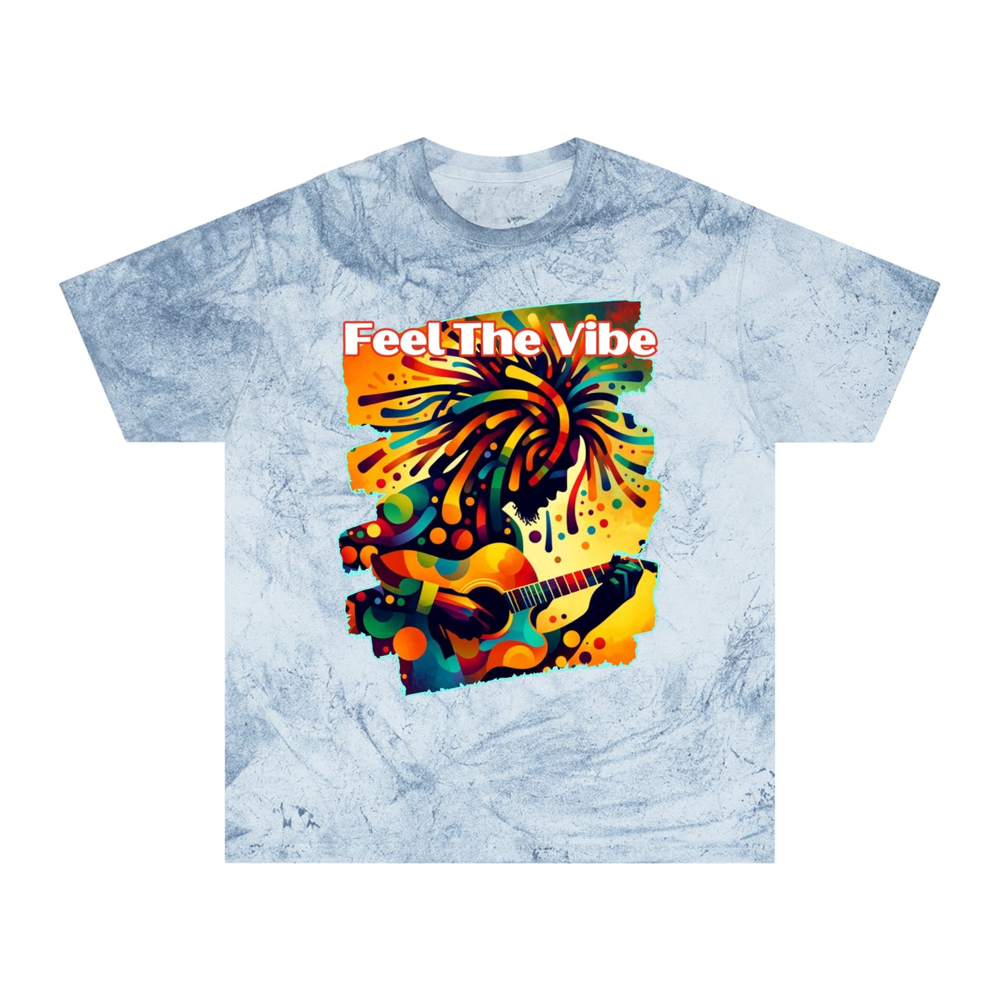 Unisex Color Blast T-Shirt "Feel The Vibe" One World, Self-Love, Anti-Racism, One Love, Unity, Inclusion, Diversity, Immigrant Outsiders, Cultural Identity, Black Excellence Empowerment Inspiration, FashionWithPurpose, ConsciousClothing, Caribbean Culture