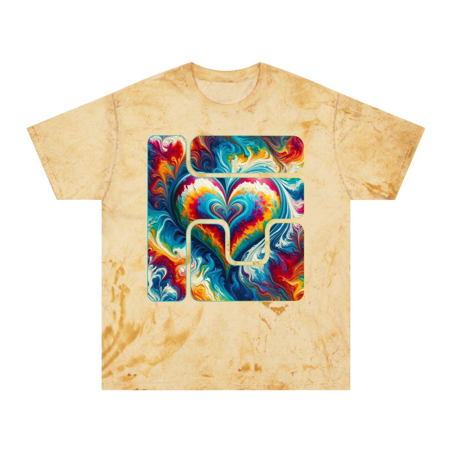 Unisex Color Blast T-Shirt "Love" One World, Self-Love, Anti-Racism, One Love, Unity, Inclusion, Diversity, Immigrant Outsiders, Cultural Identity, Black Excellence Empowerment Inspiration, FashionWithPurpose, ConsciousClothing