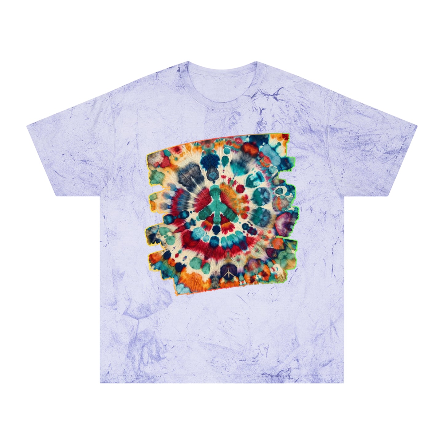 Unisex Color Blast T-Shirt "Peace" One World, Self-Love, Anti-Racism, One Love, Unity, Inclusion, Diversity, Immigrant Outsiders, Cultural Identity, Black Excellence Empowerment Inspiration, FashionWithPurpose, ConsciousClothing