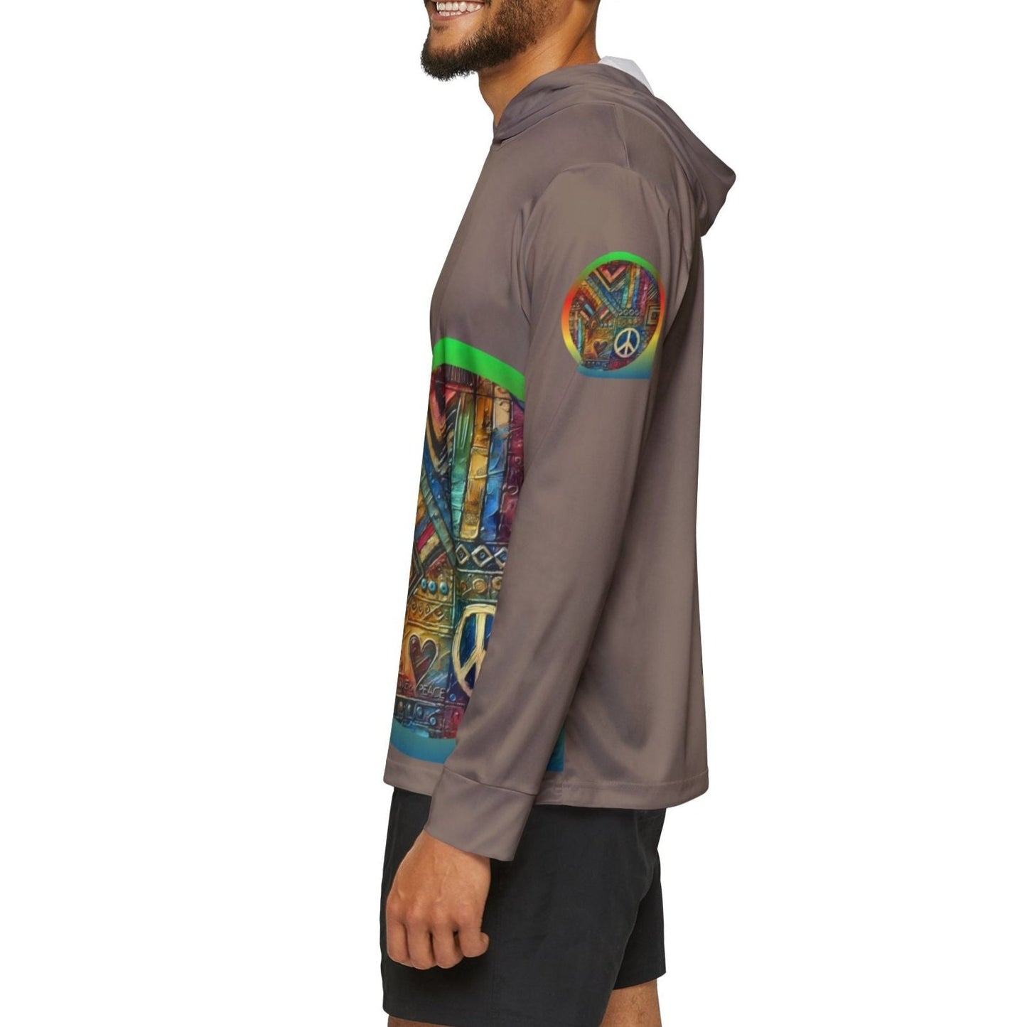 Men's Sports Warmup Hoodie (African Abstract Print)