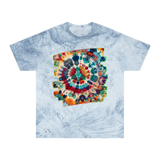 Unisex Color Blast T-Shirt "Peace" One World, Self-Love, Anti-Racism, One Love, Unity, Inclusion, Diversity, Immigrant Outsiders, Cultural Identity, Black Excellence Empowerment Inspiration, FashionWithPurpose, ConsciousClothing