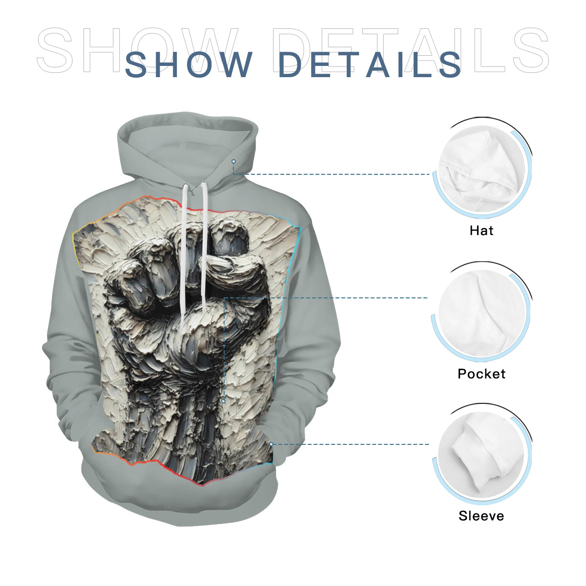 Men's Adult Hoodie Set with Double-Layer Hood "Power"