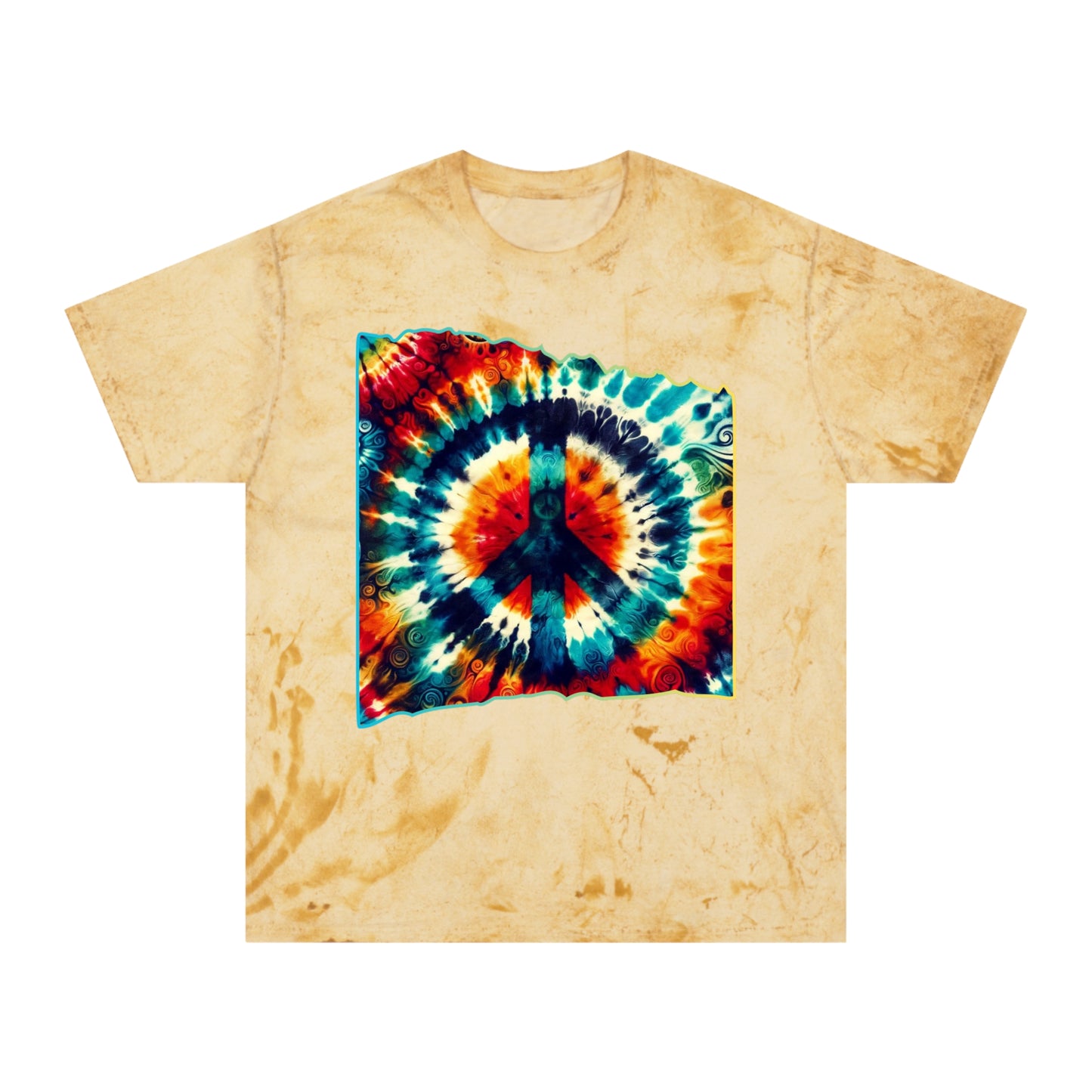 Unisex Color Blast T-Shirt "Peace" One World, Self-Love, Anti-Racism, One Love, Unity, Inclusion, Diversity, Immigrant Outsiders, Cultural Identity, Black Excellence Empowerment Inspiration, FashionWithPurpose, ConsciousClothing