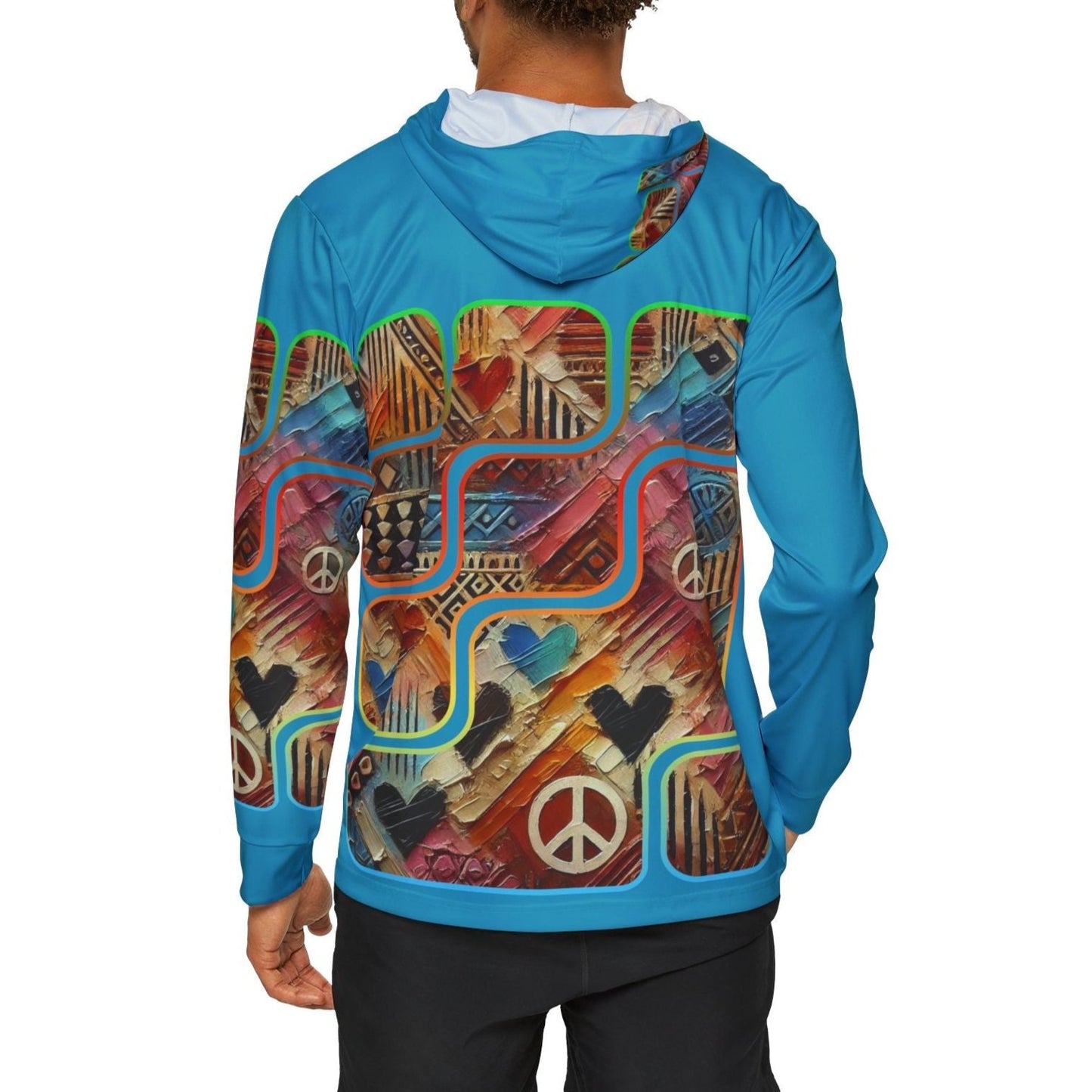 Men's Sports Warmup Hoodie "African Abstract Print"