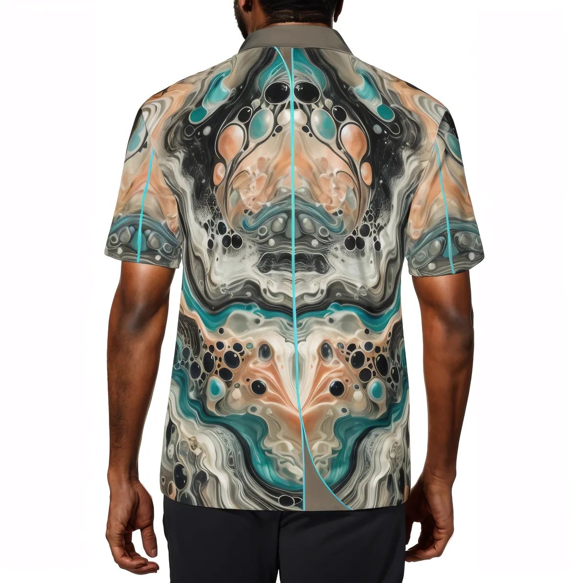 Men's Premium POLO Shirt "All Over Abstract Print"